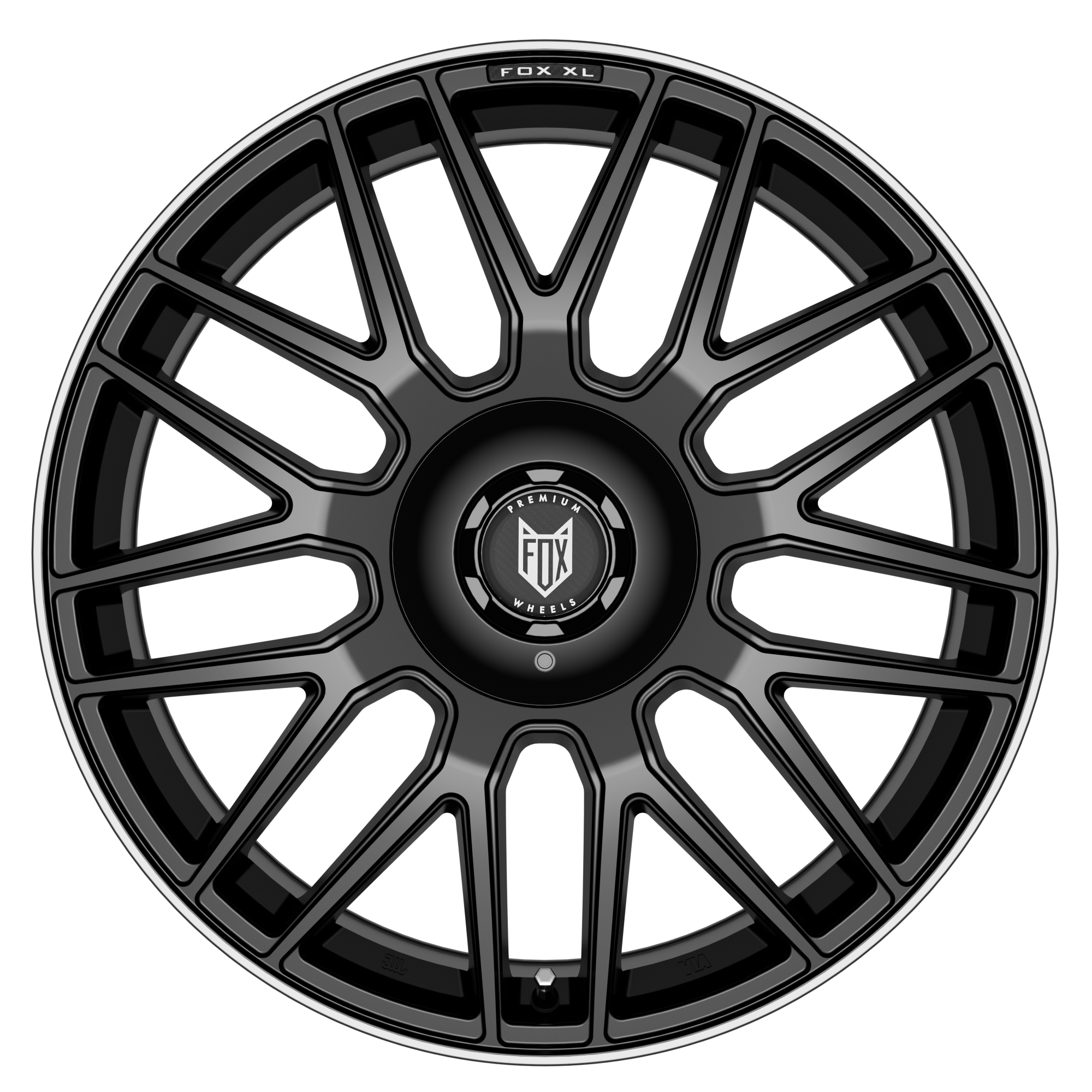 FOX VR3 XL 20x8.5 ET25 5x112,5x120 Satin Black Polish Lip