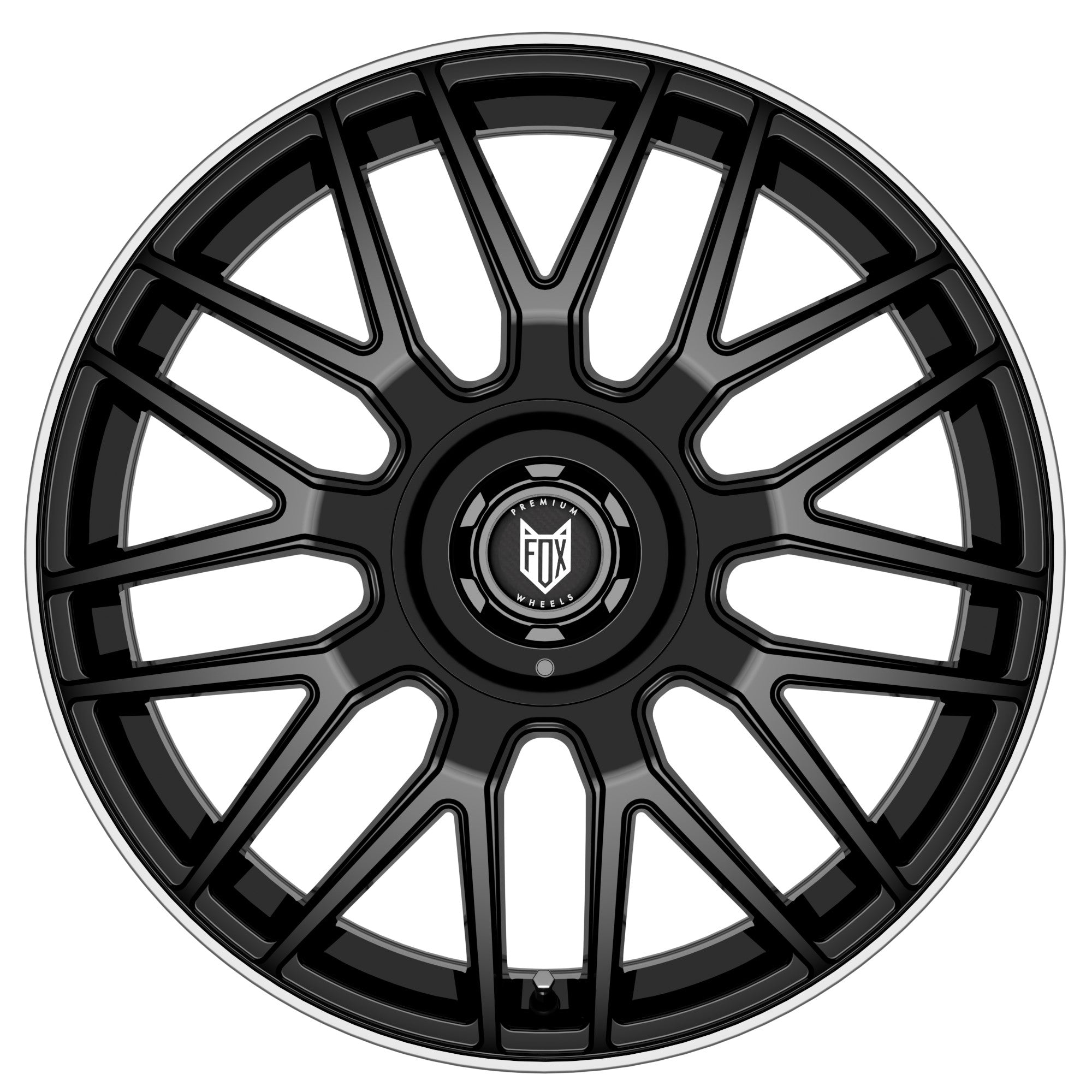 FOX VR3 17x7.5 ET45 4x100,4x108 Black Polish Lip