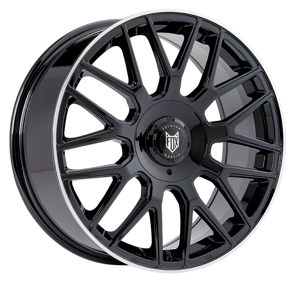 FOX VR3 19x8 ET42 5x108,5x114.3 Black Polish Lip