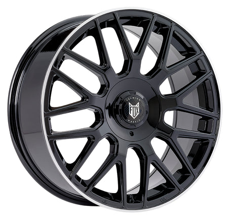 FOX VR3 19x8 ET42 5x108,5x114.3 Black Polish Lip