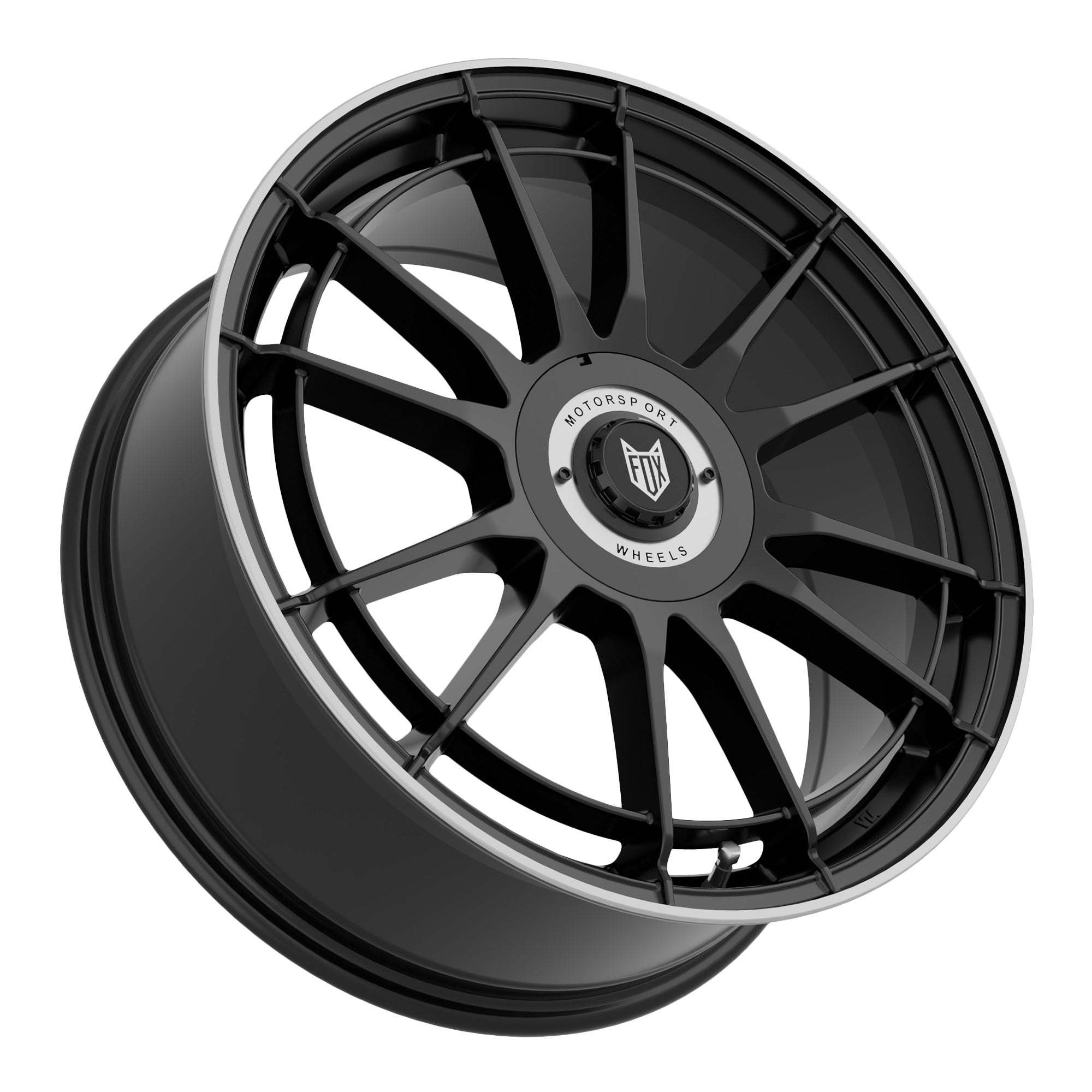 FOX VR4 17x7 ET33 4x98,4x108 Satin Black Polish Lip
