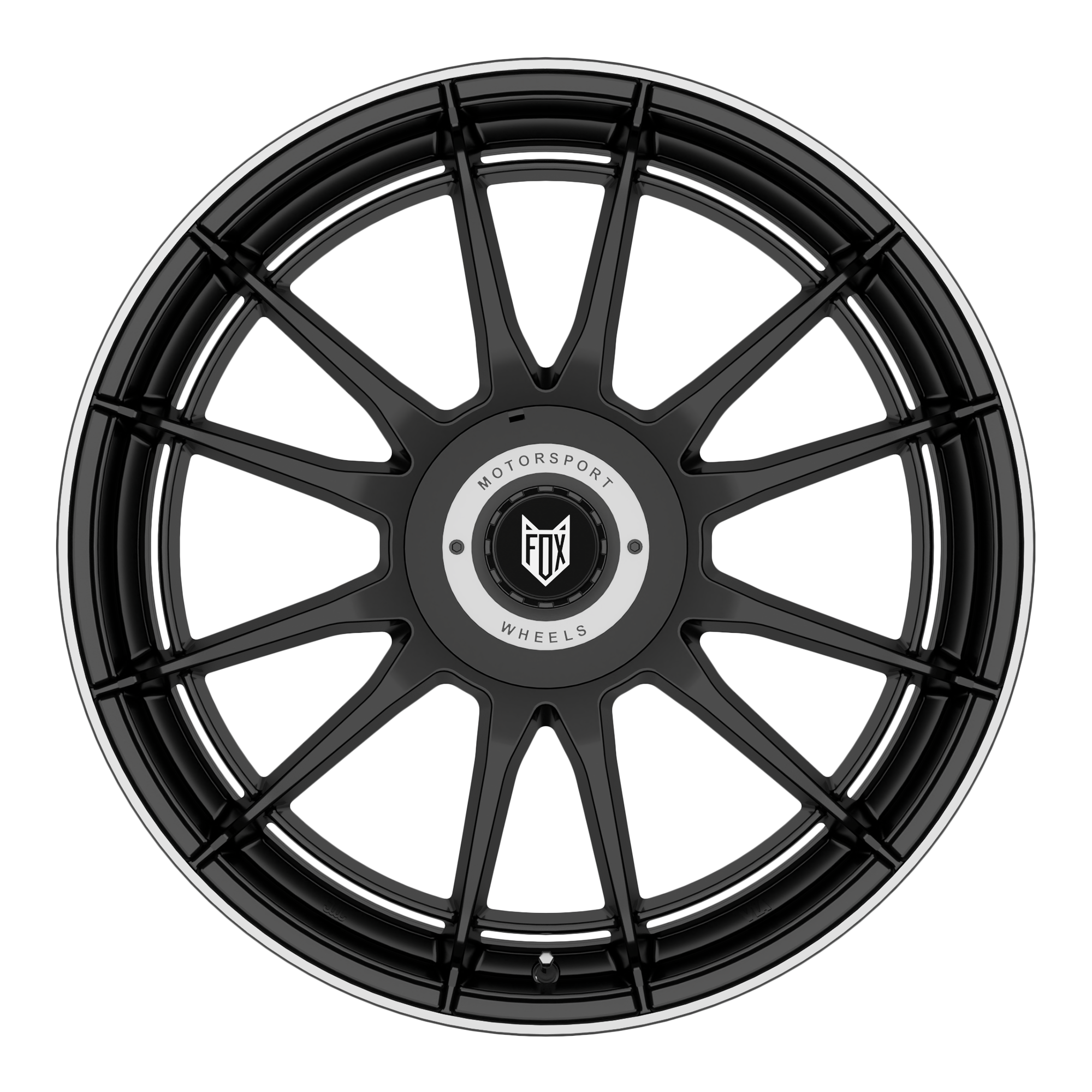 FOX VR4 17x7 ET33 4x98,4x108 Satin Black Polish Lip