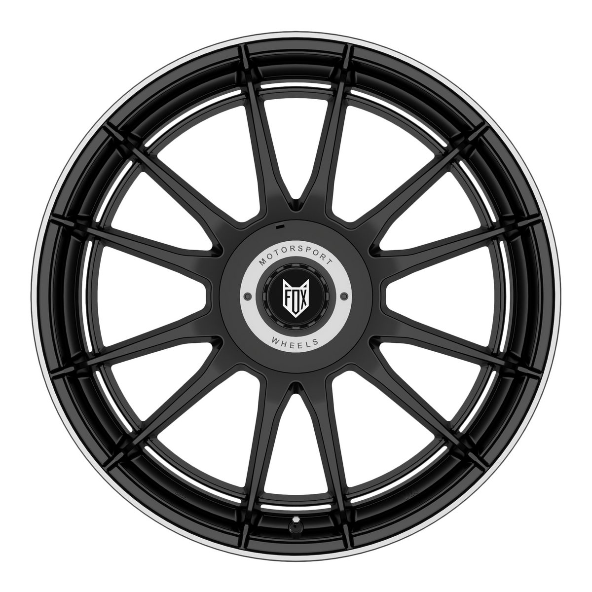 FOX VR4 19x8.5 ET40 5x112,5x120 Satin Black Polish Lip