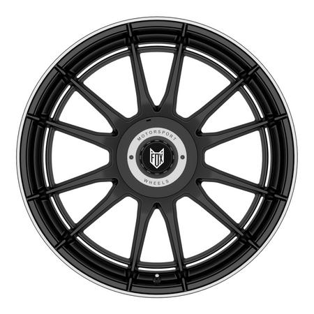 FOX VR4 17x7 ET38 5x108,5x114.3 Satin Black Polish Lip