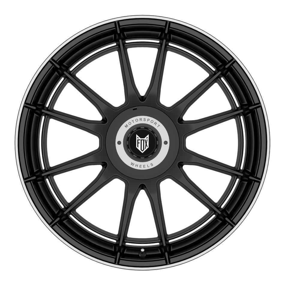 FOX VR4 19x9.5 ET35 5x114.3,5x120 Satin Black Polish Lip