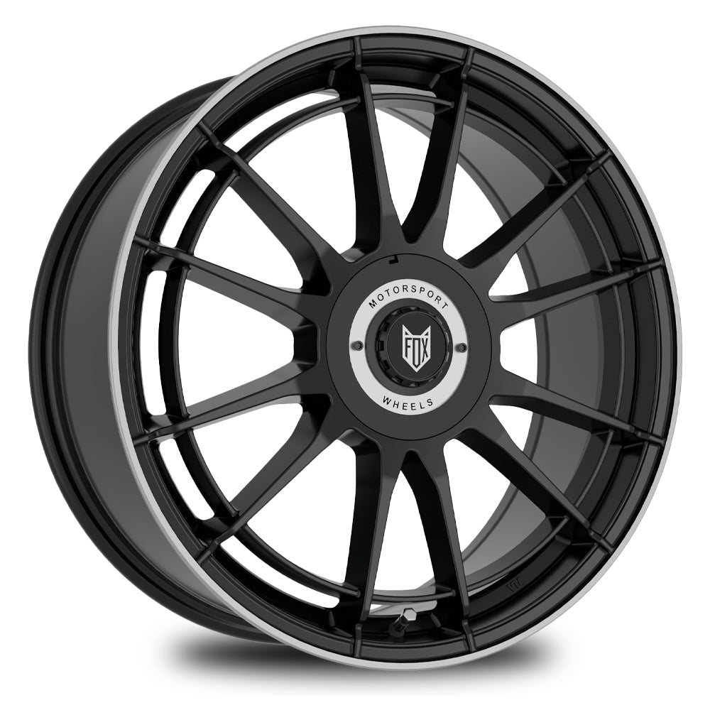 FOX VR4 17x7 ET40 5x100,5x112 Satin Black Polish Lip