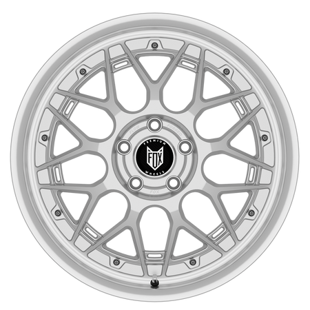 FOX HIRO 17x7.5 ET40 5x112 Satin Silver Polished Lip