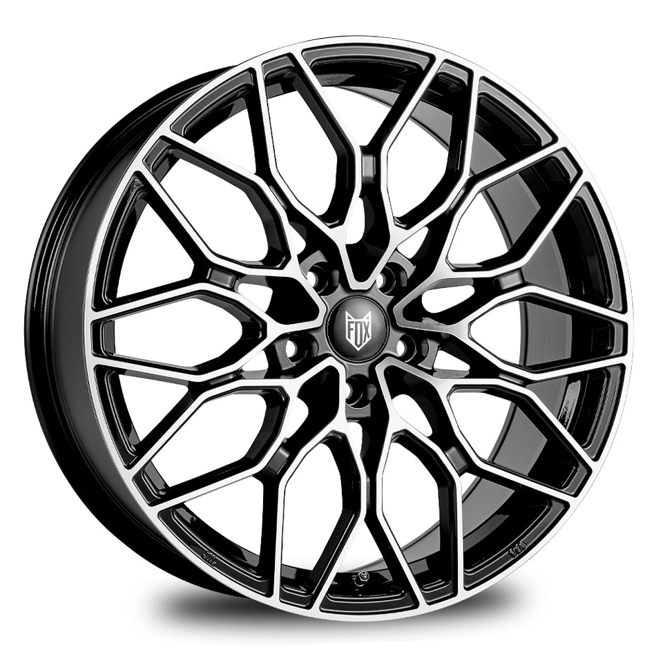 FOX FX9 18x8 ET28 5x112 Black Polish