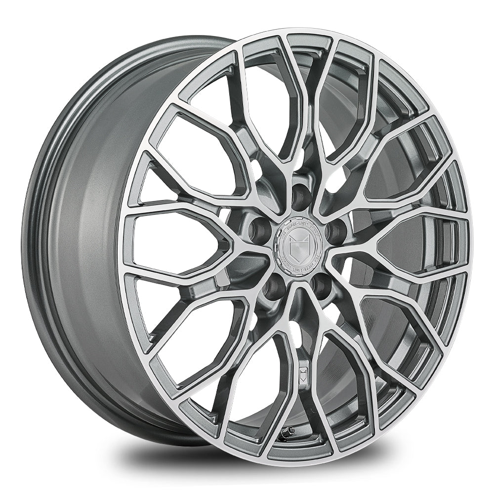 FOX FG9 18x7.5 ET45 5x112 Grey Machine Face