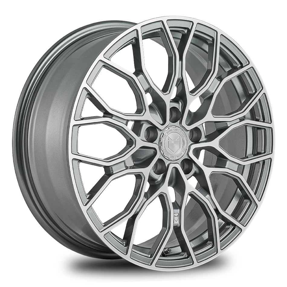 FOX FG9 18x7.5 ET45 5x112 Grey Machine Face
