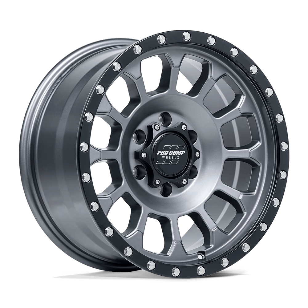 Pro Comp Alloys PA34 ROCKWELL 17x8.5 ET0 5x127 Matte Graphite w/ Black Lip