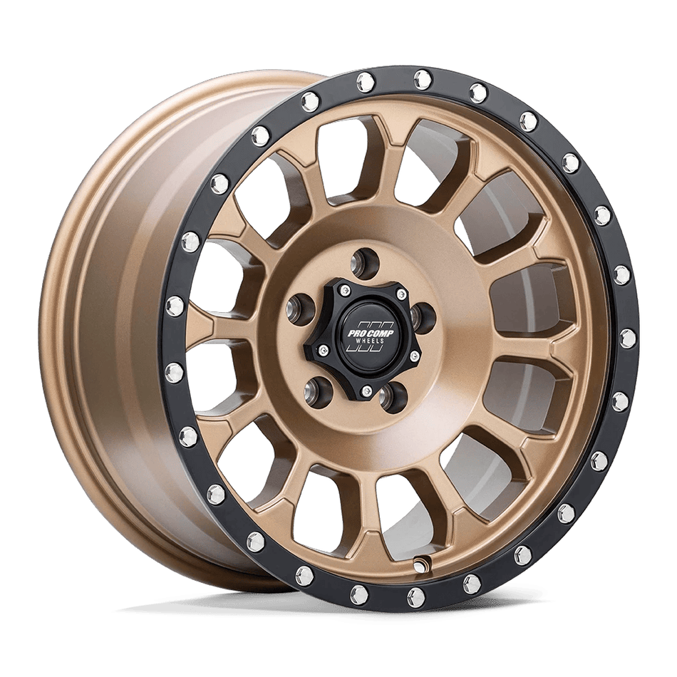 Pro Comp Alloys PA34 ROCKWELL 17x8.5 ET0 5x127 Matte Bronze w/ Black Lip