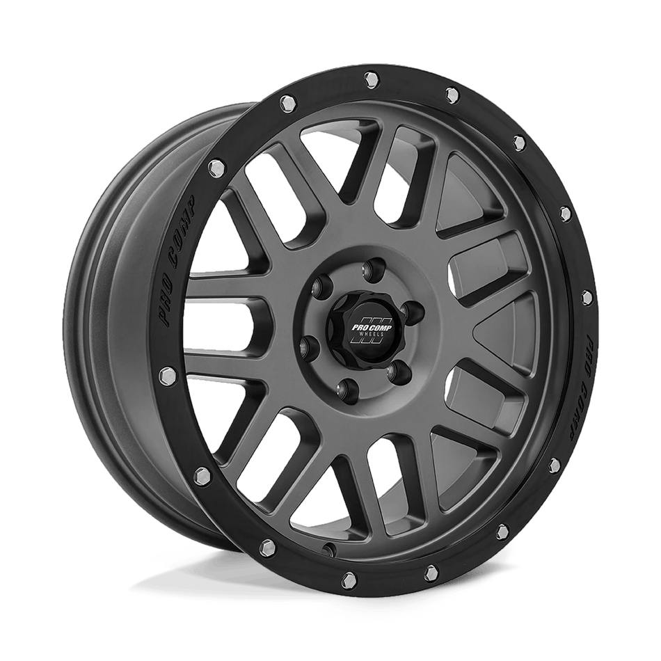 Pro Comp Alloys PA40 VERTIGO 17x9 ET-6 6x139.7 Dark Gray w/ Black Lip