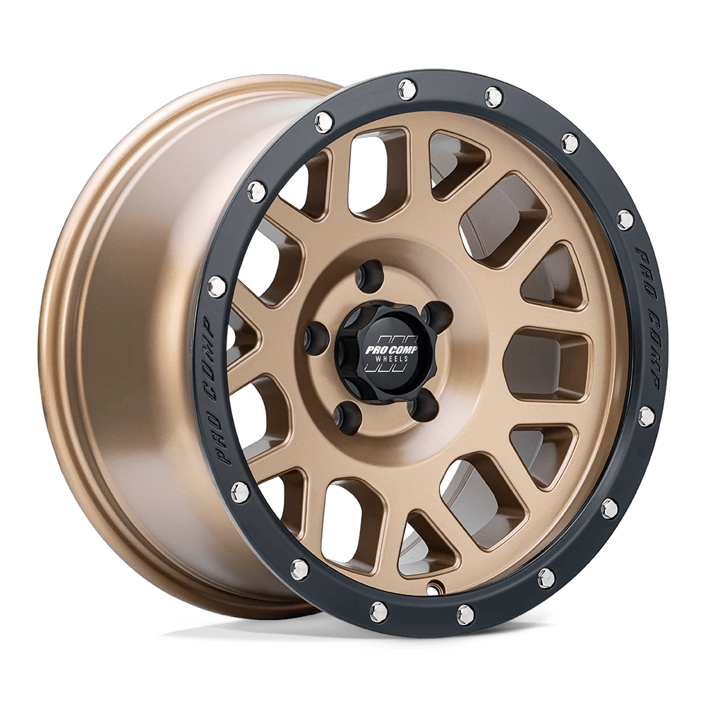Pro Comp Alloys PA40 VERTIGO 17x9 ET-6 5x127 Matte Bronze w/ Black Lip