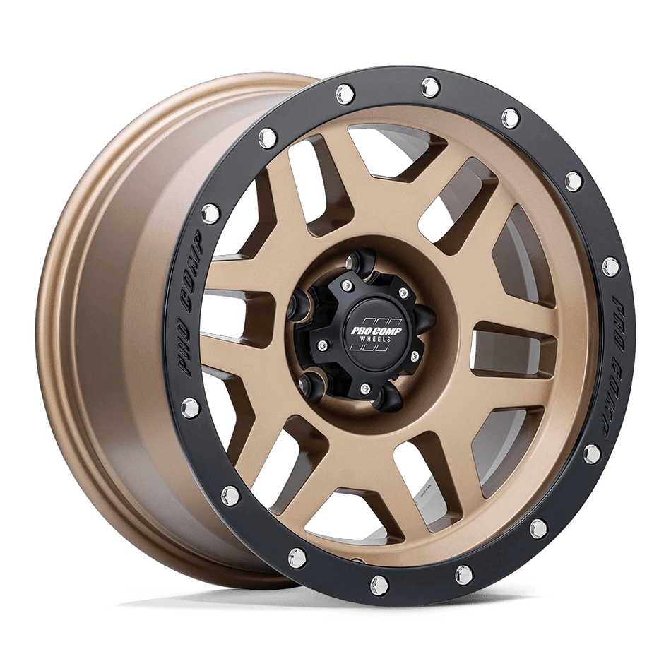 Pro Comp Alloys PA41 PHASER 17x9 ET-6 5x127 Matte Bronze w/ Black Lip