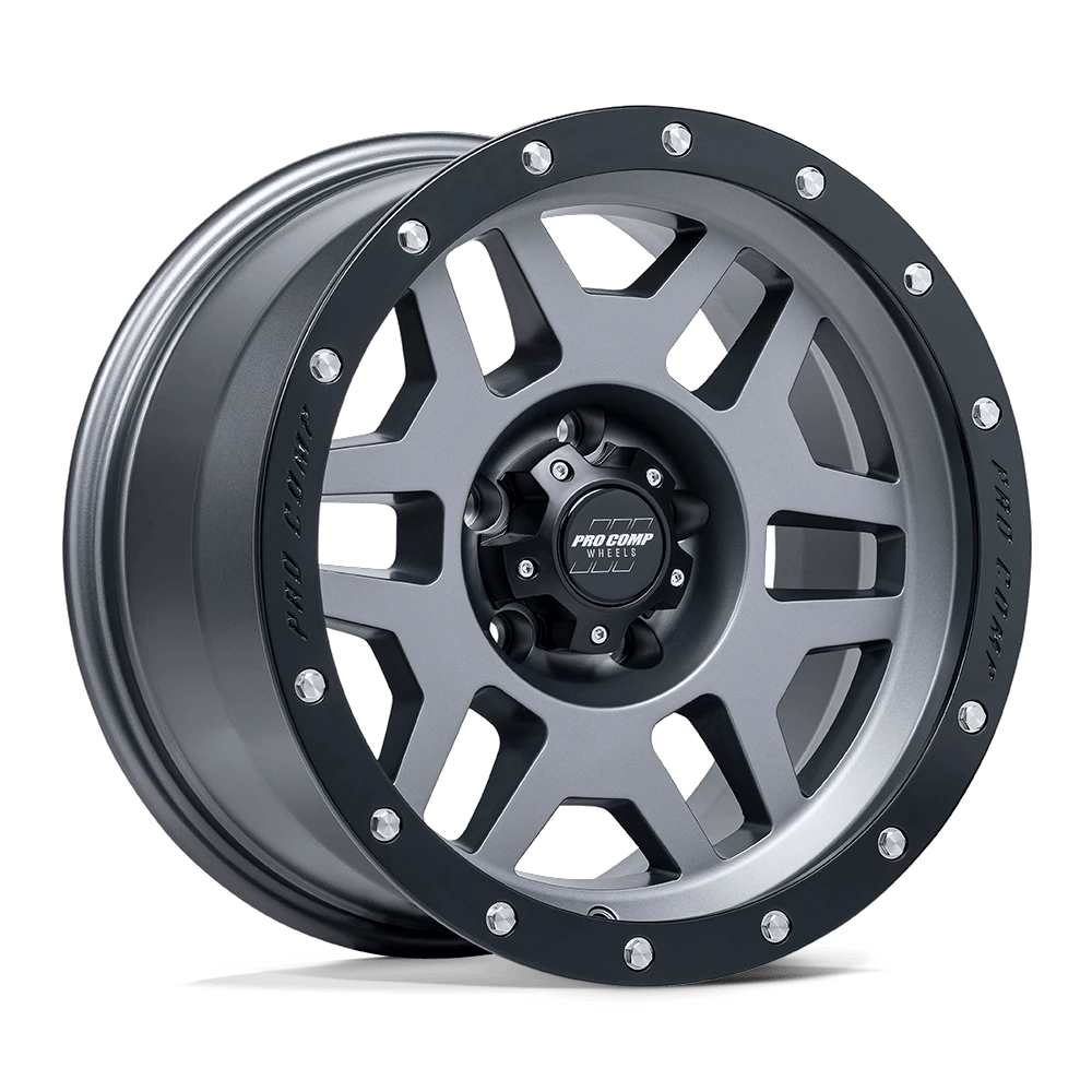 Pro Comp Alloys PA41 PHASER 17x9 ET-6 6x139.7 Matte Graphite w/ Black Lip