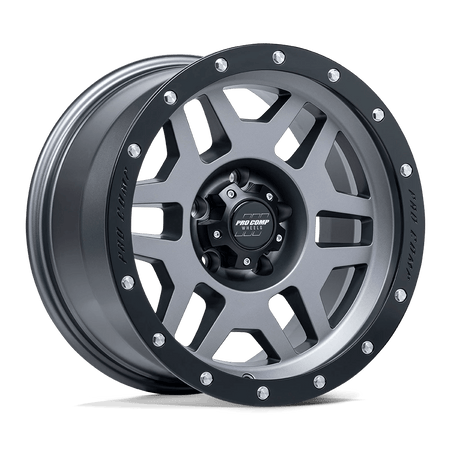 Pro Comp Alloys PA41 PHASER 17x9 ET-6 6x139.7 Matte Graphite w/ Black Lip