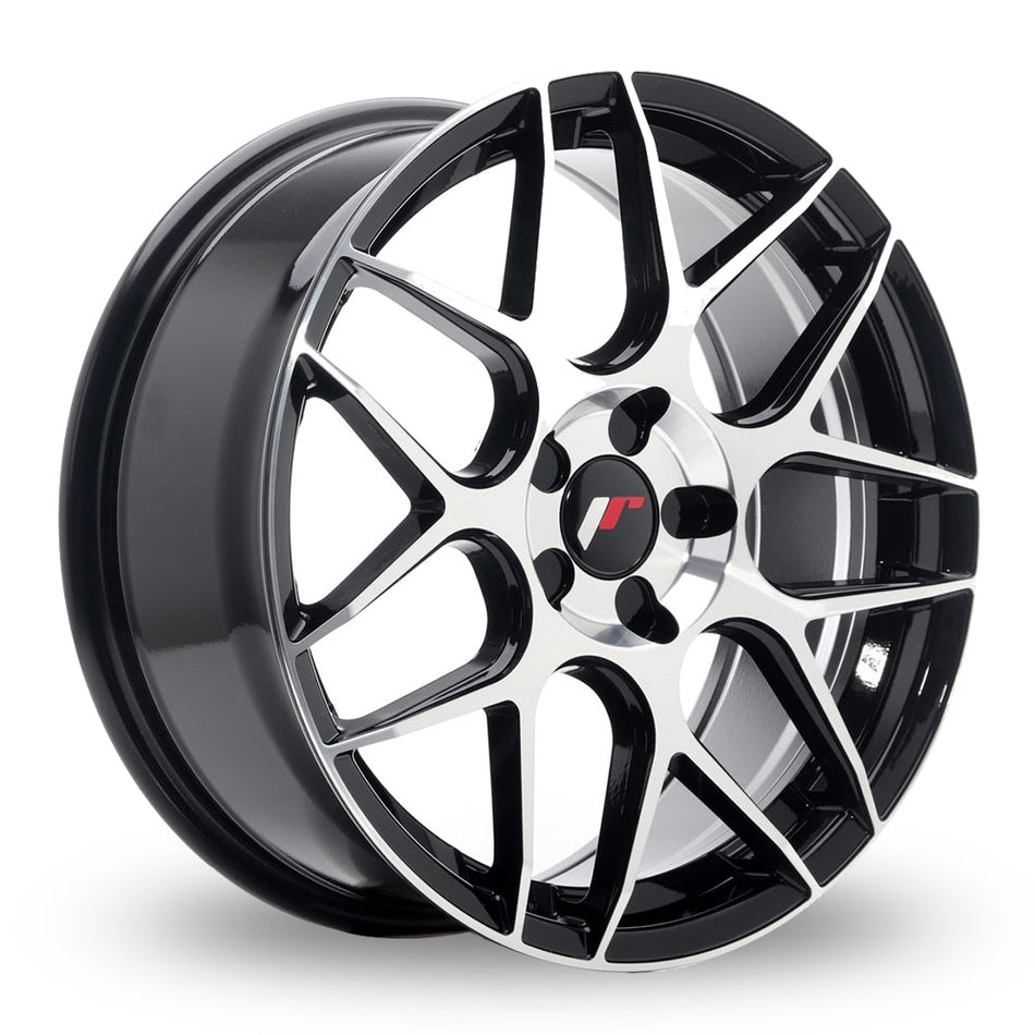 JR Wheels JR18 17x8 ET35 5x100/114 Black Machined Face