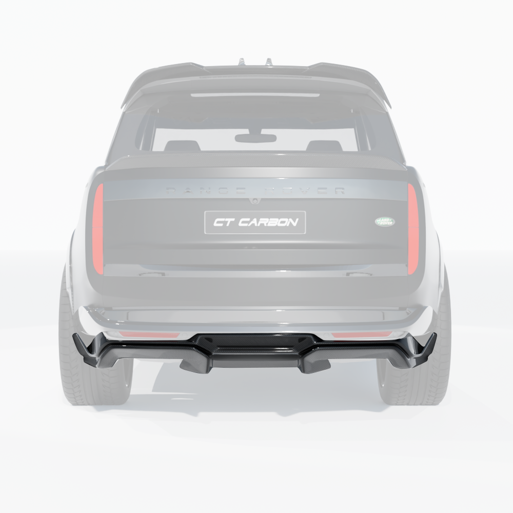 RANGE ROVER L460 2022+ CARBON FIBRE DIFFUSER - CT DESIGN-Diffuser-CT CARBON-CT Carbon - High-quality carbon fiber and gloss black aerodynamic parts for premium sports and luxury vehicles.