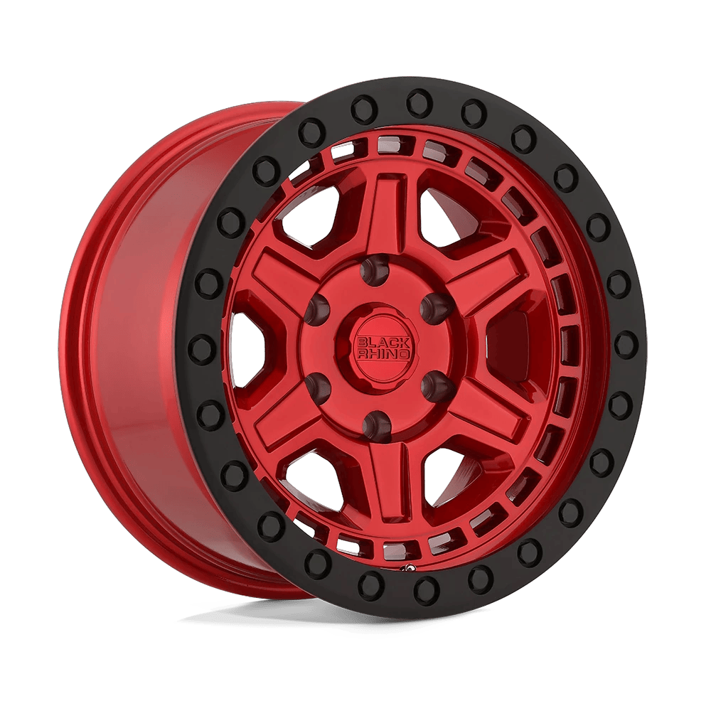 Black Rhino Hard Alloys RENO 17x9 ET0 6x139.7 Candy Red w/ Black Ring