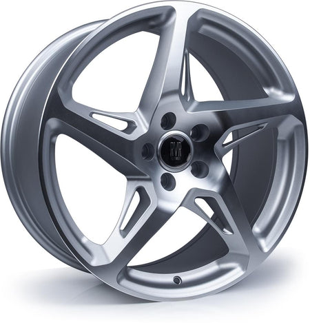 River R4 18x8 ET42 5x112 Matt Silver / Polished Face