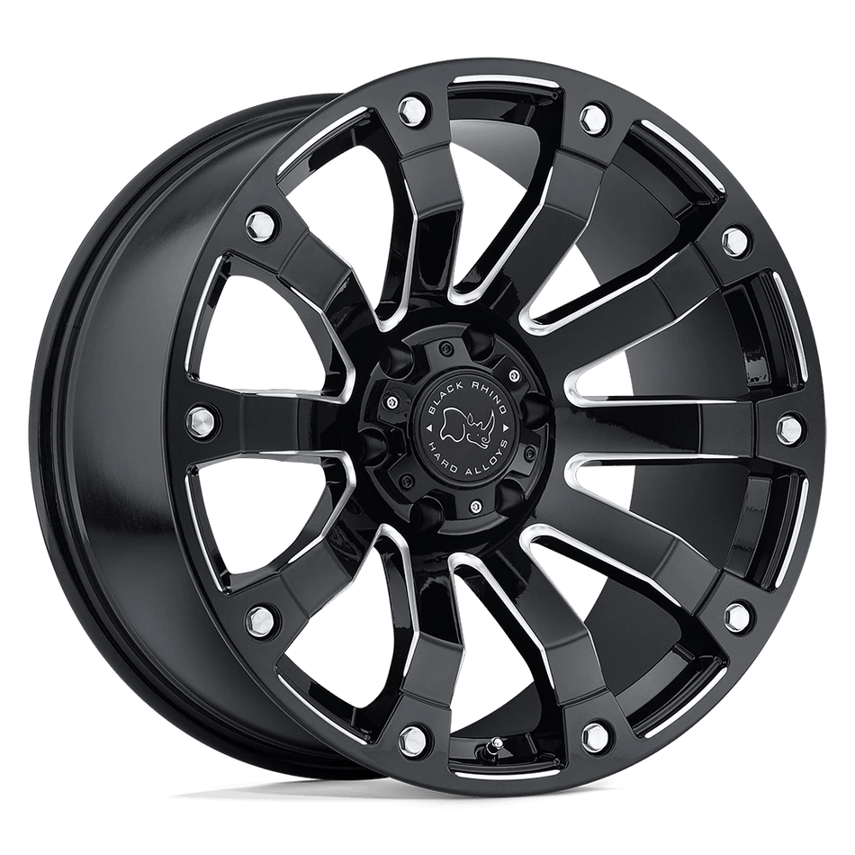 Black Rhino Hard Alloys SELKIRK 20x10 ET-12 5x139.7 Gloss Black Milled