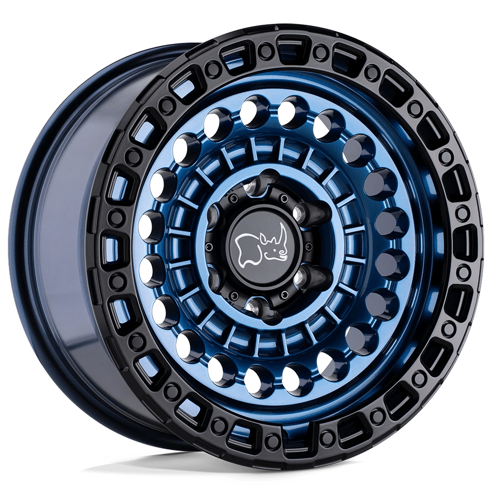 Black Rhino Hard Alloys SENTINEL 17x8.5 ET0 8x180 Cobalt Blue w/ Black Ring