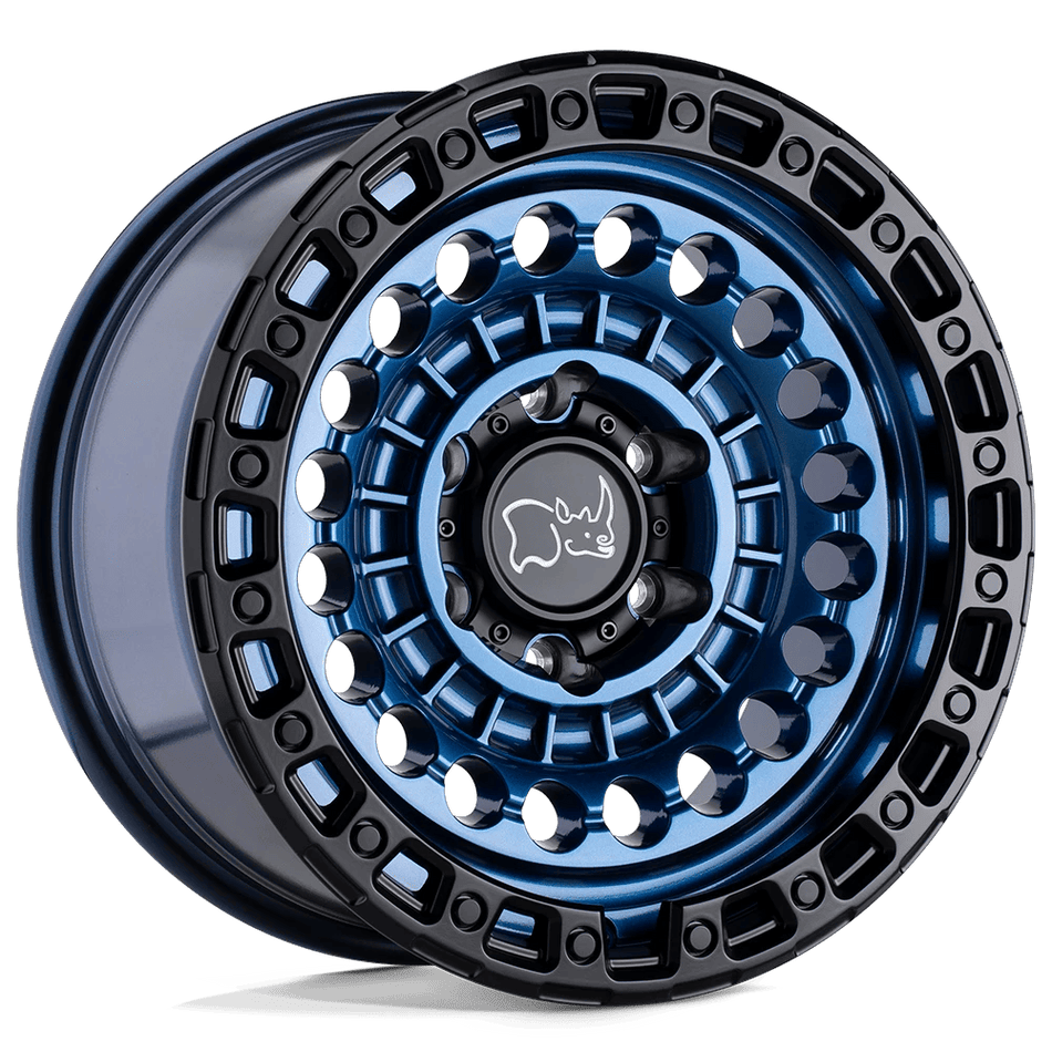 Black Rhino Hard Alloys SENTINEL 20x9.5 ET12 8x165.1 Cobalt Blue w/ Black Ring