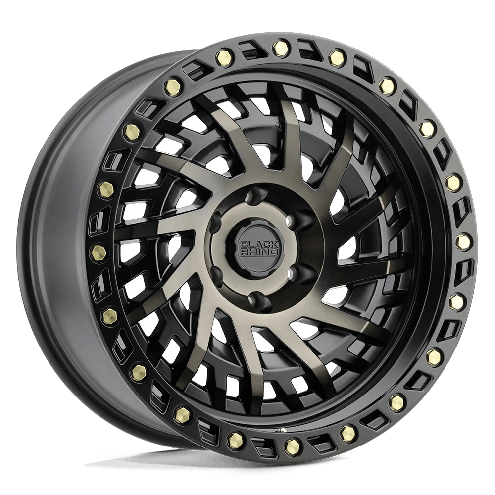 Black Rhino Hard Alloys SHREDDER 17x9 ET-12 6x139.7 Matte Black w/ Machined Dark Tint