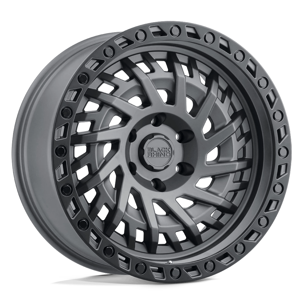 Black Rhino Hard Alloys SHREDDER 17x9 ET0 6x139.7 Matte Gunmetal w/ Black Ring