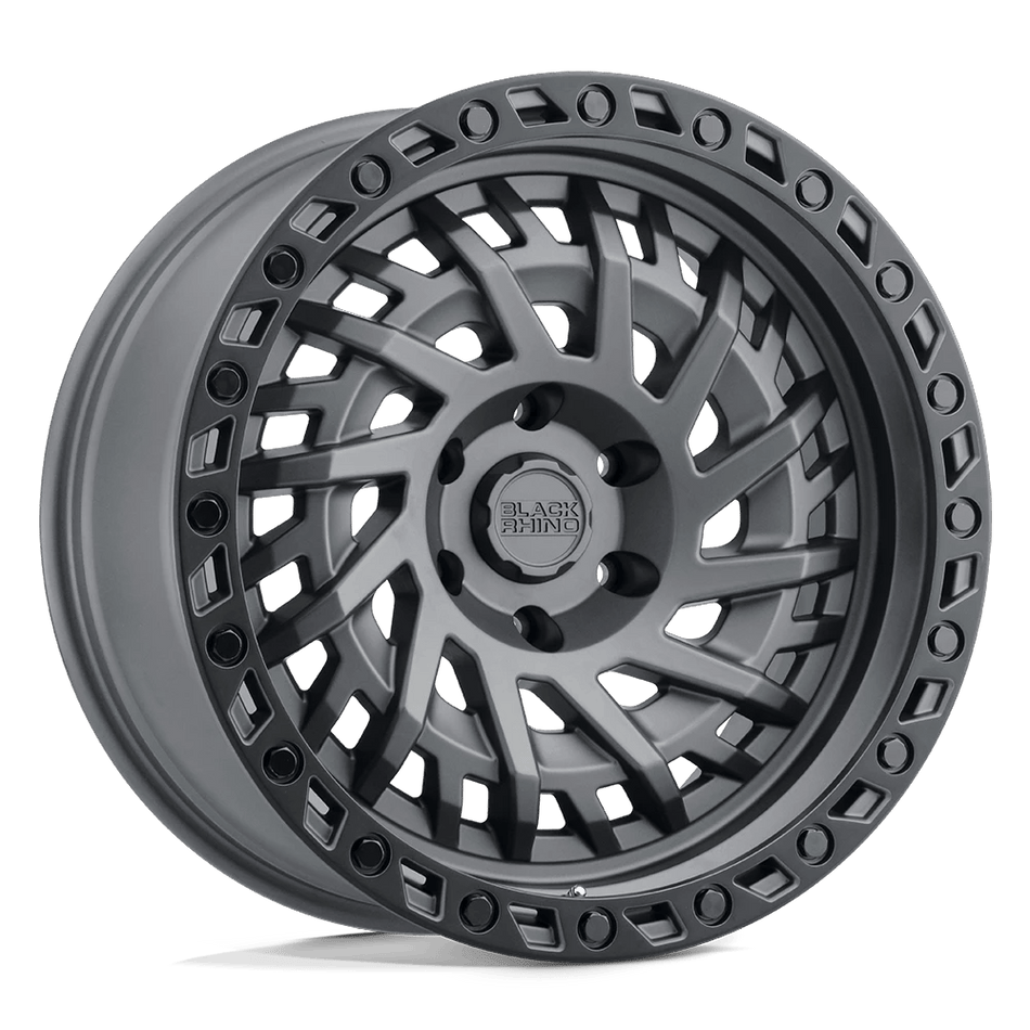 Black Rhino Hard Alloys SHREDDER 17x9 ET0 6x139.7 Matte Gunmetal w/ Black Ring