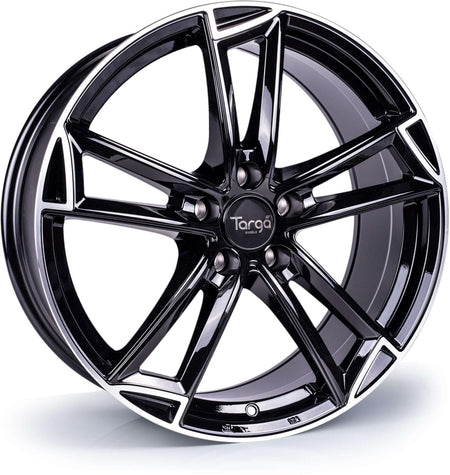Targa TG3 20x9 ET42 5x112 Gloss Black / Polished Lip