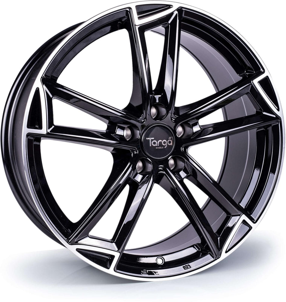 Targa TG3 19x8.5 ET45 5x112 Gloss Black / Polished Lip