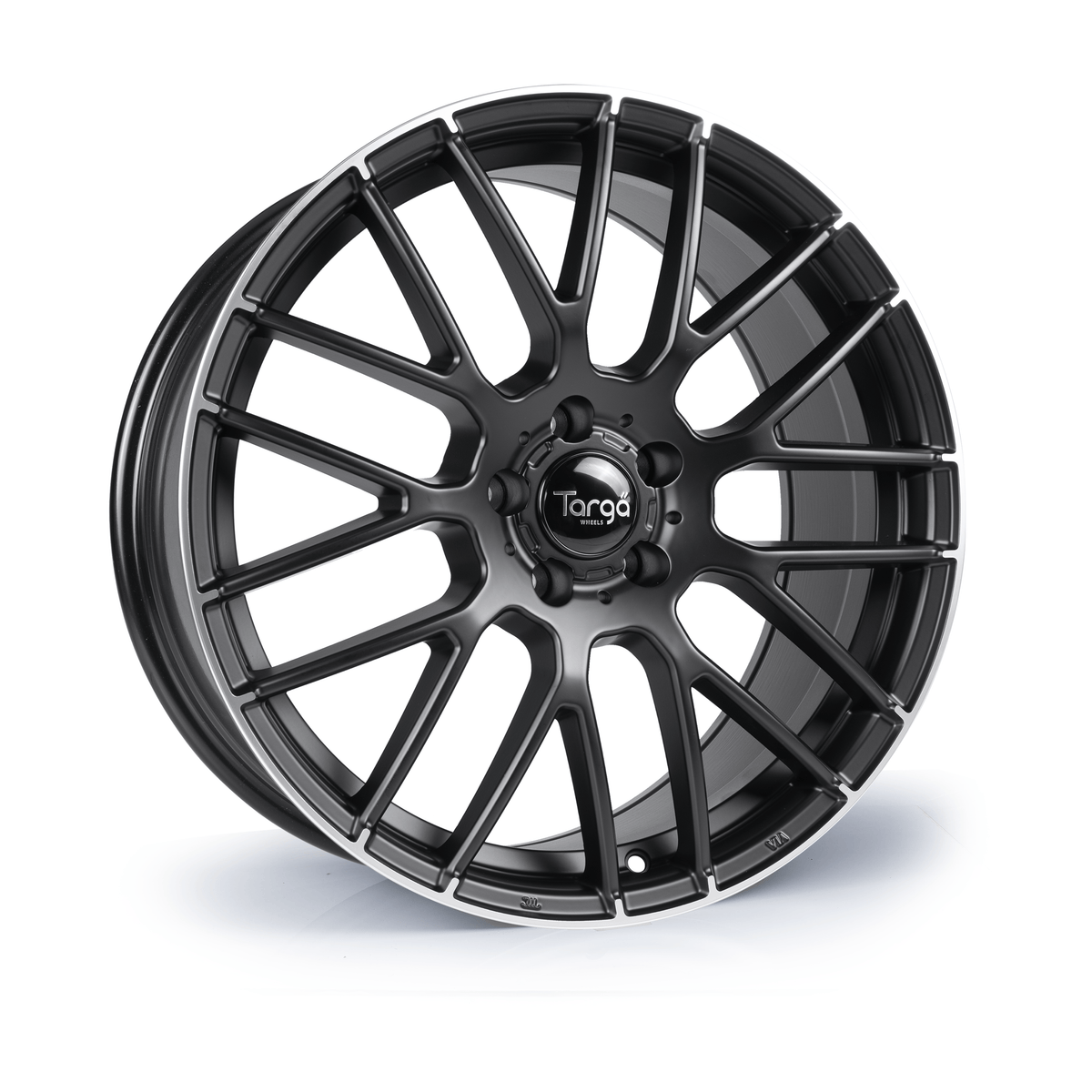 Targa TG2 19x8.5 ET45 5x112 Gloss Black / Polished Lip Tip