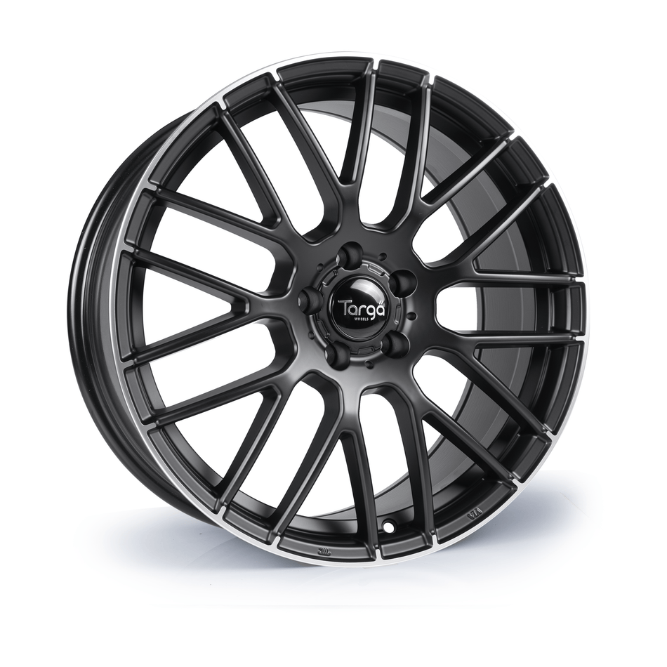 Targa TG2 19x8.5 ET42 5x110 Gloss Black / Polished Lip Tip