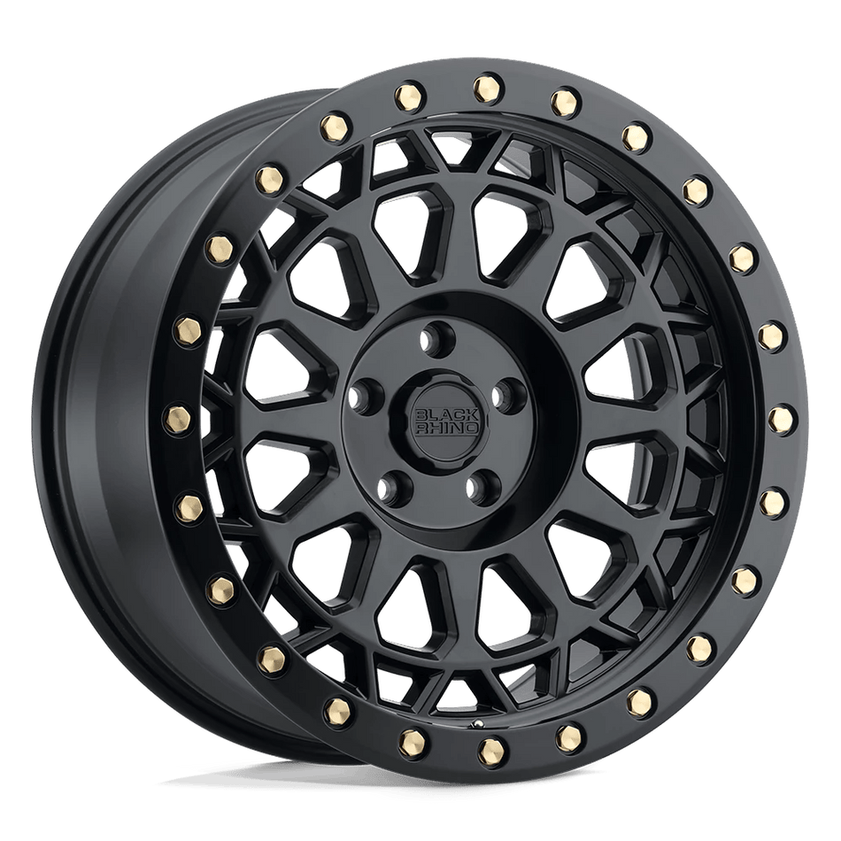 Black Rhino Hard Alloys PRIMM 20x9.5 ET0 5x127 Matte Black w/ Brass Bolts