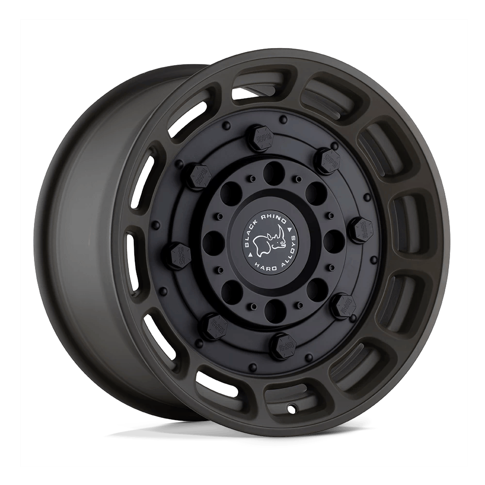 Black Rhino Hard Alloys WARTHOG 20x9.5 ET-18 6x139.7 Matte Olive Dab Green w/ Black Center