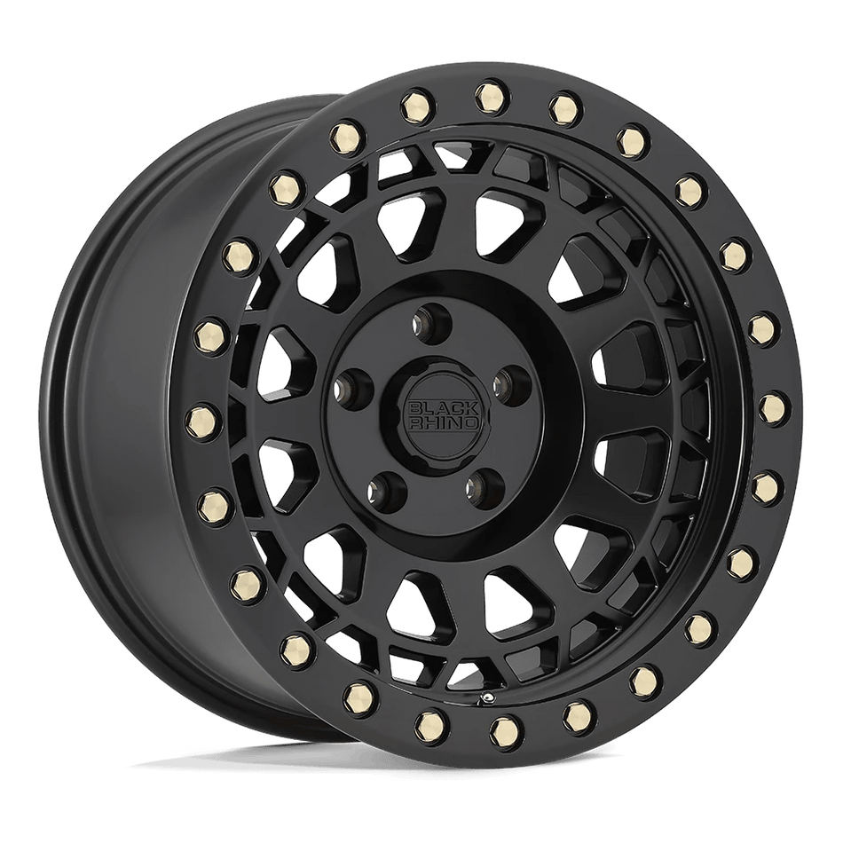 Black Rhino Hard Alloys PRIMM 20x9.5 ET12 5x150 Matte Black w/ Brass Bolts