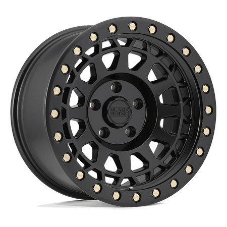 Black Rhino Hard Alloys PRIMM 17x9 ET-18 5x114.3 Matte Black w/ Brass Bolts