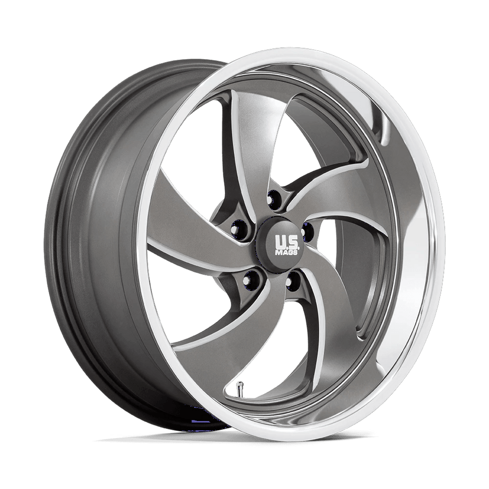 US Mag 1PC U133 DESPERADO 20x8 ET1 5x127 Anthracite Milled w/ Diamond Cut Lip