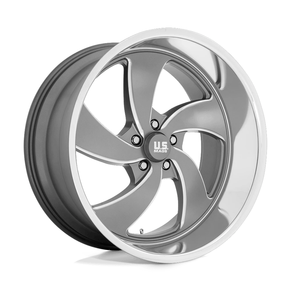 US Mag 1PC U133 DESPERADO 22x8.5 ET1 5x127 Anthracite Milled w/ Diamond Cut Lip