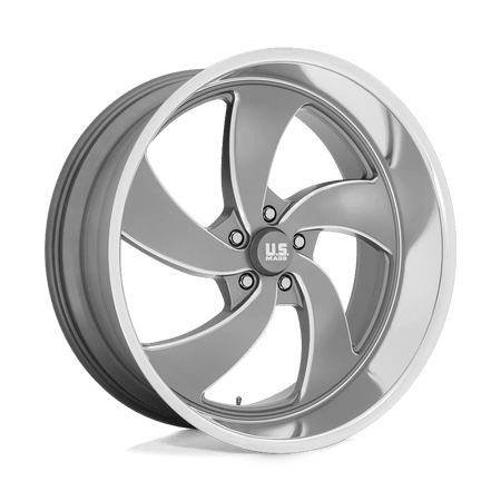 US Mag 1PC U133 DESPERADO 24x10 ET5 5x120.6 Anthracite Milled w/ Diamond Cut Lip