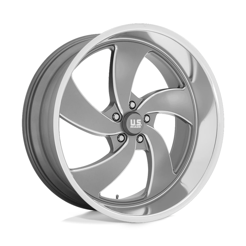 US Mag 1PC U133 DESPERADO 24x10 ET5 5x120.6 Anthracite Milled w/ Diamond Cut Lip