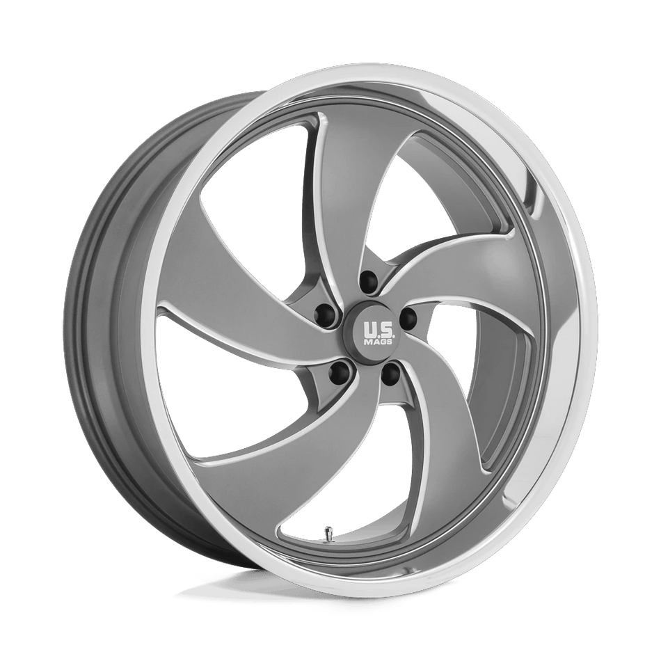 US Mag 1PC U133 DESPERADO 24x9 ET1 5x127 Anthracite Milled w/ Diamond Cut Lip