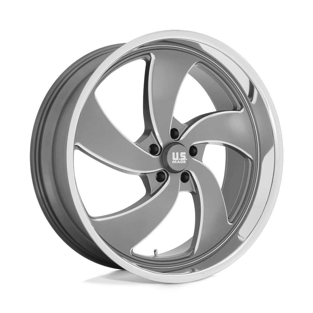 US Mag 1PC U133 DESPERADO 24x9 ET1 5x120.6 Anthracite Milled w/ Diamond Cut Lip