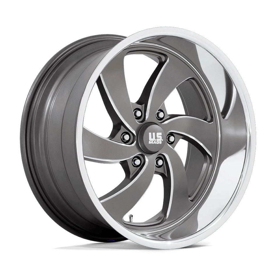 US Mag 1PC U133 DESPERADO 20x8 ET1 6x139.7 Anthracite Milled w/ Diamond Cut Lip