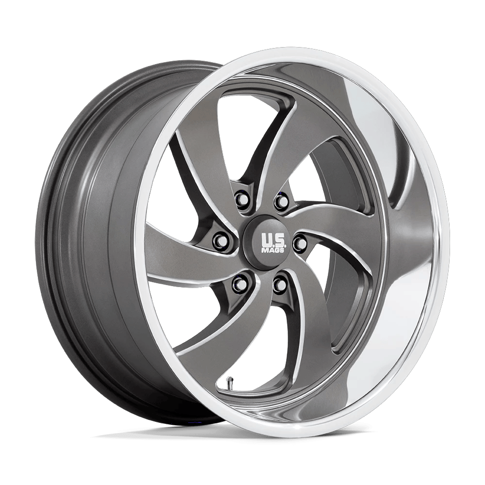 US Mag 1PC U133 DESPERADO 20x8 ET1 6x139.7 Anthracite Milled w/ Diamond Cut Lip