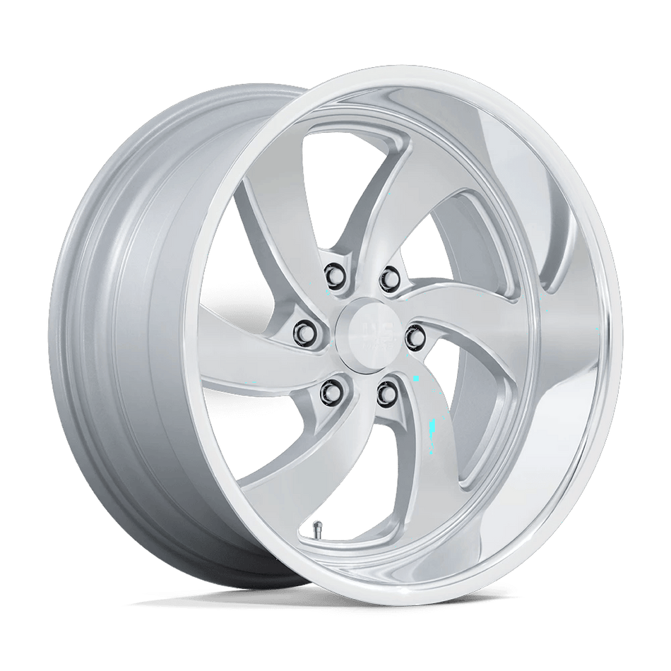 US Mag 1PC U134 DESPERADO 20x9.5 ET1 6x139.7 Silver Brushed Face Milled Diamond Cut Lip