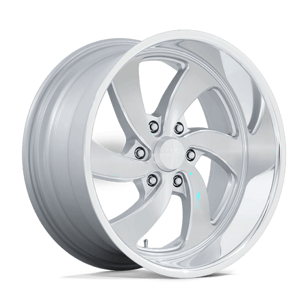 US Mag 1PC U134 DESPERADO 20x9.5 ET1 6x139.7 Silver Brushed Face Milled Diamond Cut Lip