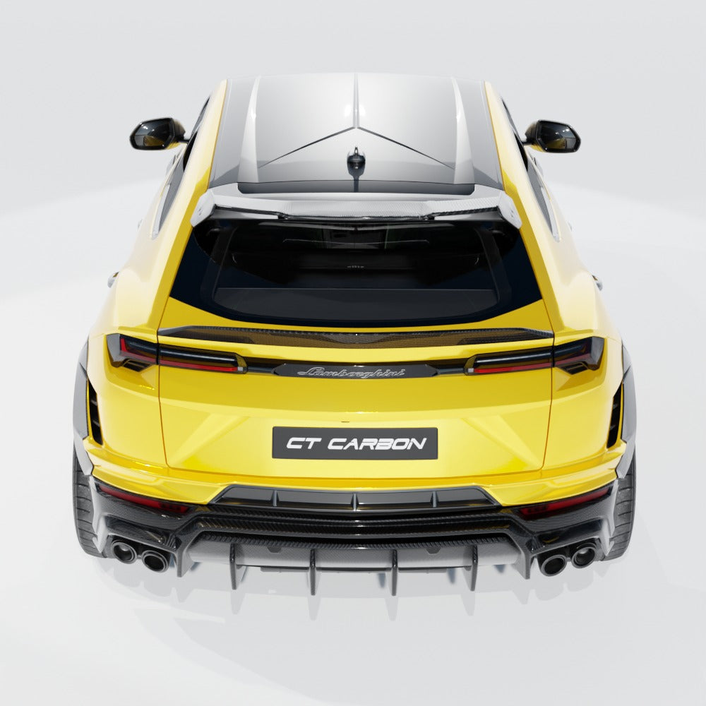back of lamborghini urus performante ct design full carbon fibre kit